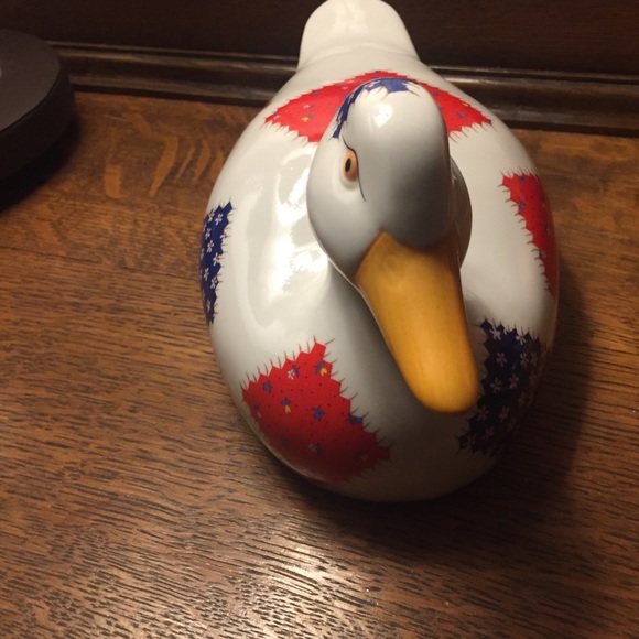 Porcelain patchwork duck figurine - Picture 2 of 6